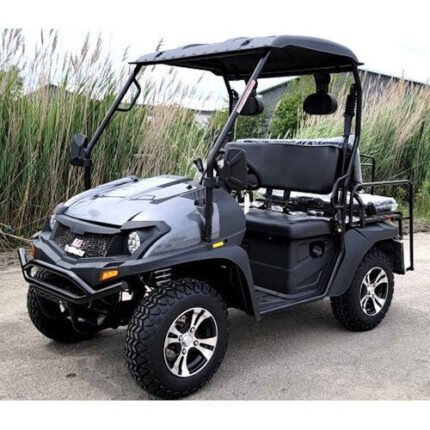 Brand New Gas Golf Cart UTV Hybrid Linhai Big Hammer 200 GVX Side by Side UTV With Custom Rims/Tires - Gray